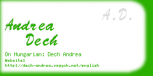 andrea dech business card